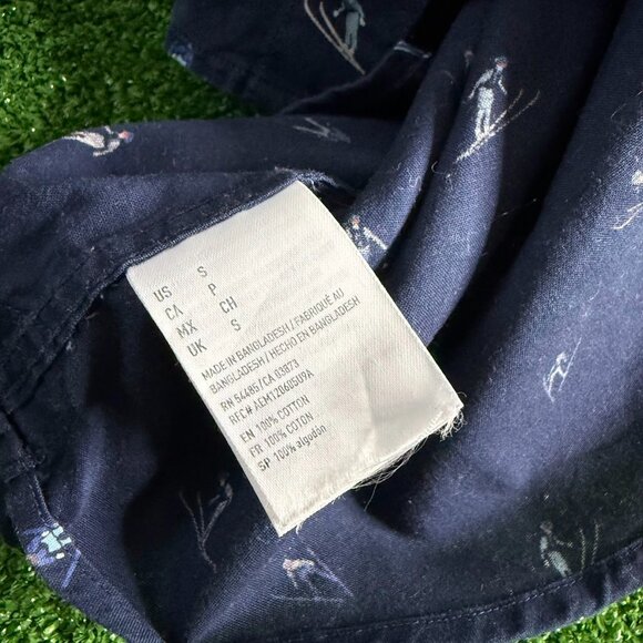 American Eagle Long Sleeve Button Down Seriously Soft Blue Skier Shirt Size S - Picture 6 of 11